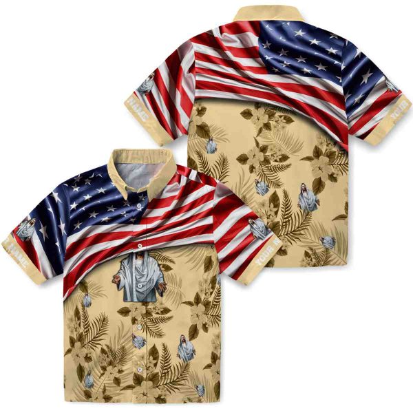 Christian US Flag Hibiscus Hawaiian Shirt Latest Model