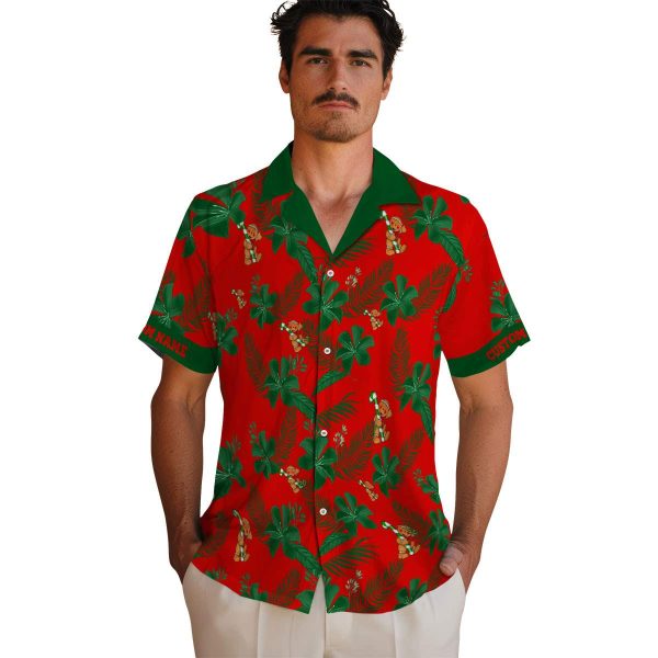 Christmas Botanical Print Hawaiian Shirt High quality