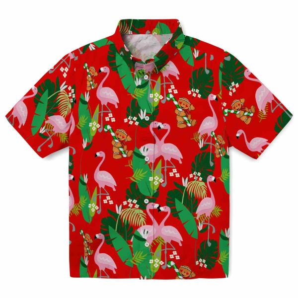 Christmas Flamingo Foliage Hawaiian Shirt Best selling