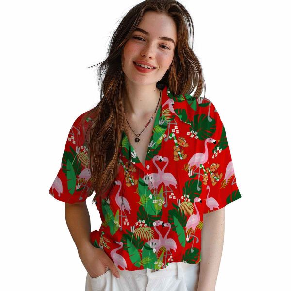 Christmas Flamingo Foliage Hawaiian Shirt Trendy