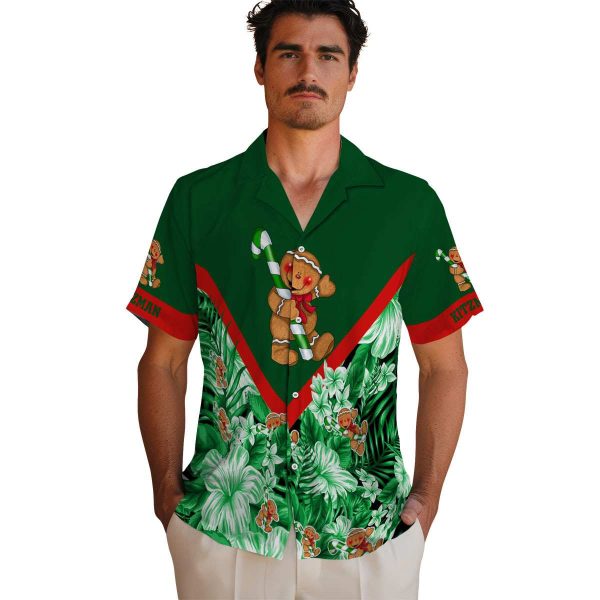 Christmas Floral Chevron Hawaiian Shirt High quality