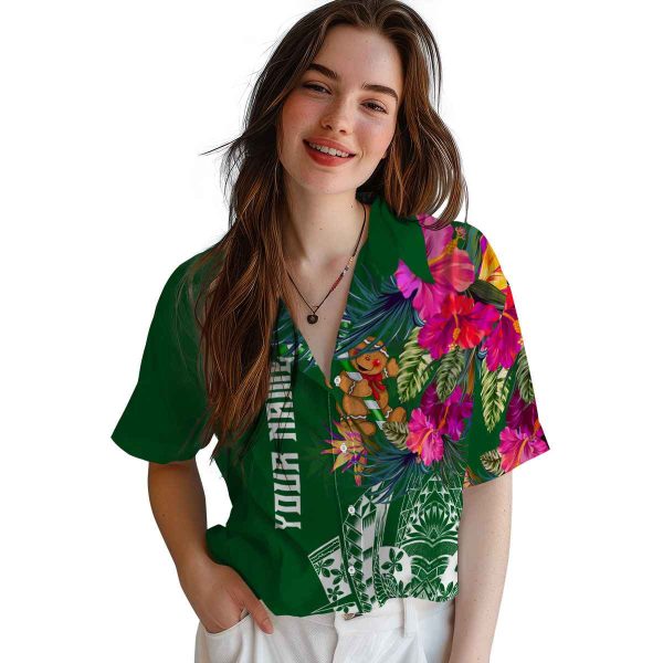 Christmas Floral Polynesian Hawaiian Shirt Trendy