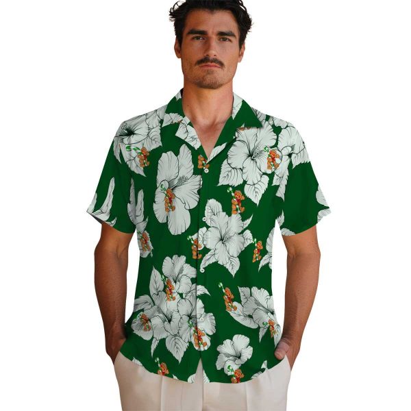 Christmas Hibiscus Blooms Hawaiian Shirt High quality