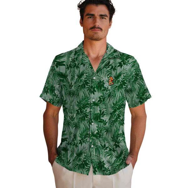 Christmas Leafy Pattern Hawaiian Shirt High quality