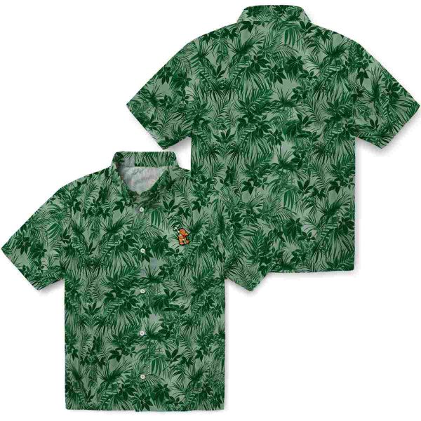 Christmas Leafy Pattern Hawaiian Shirt Latest Model