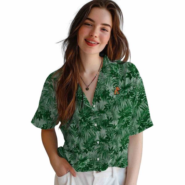 Christmas Leafy Pattern Hawaiian Shirt Trendy