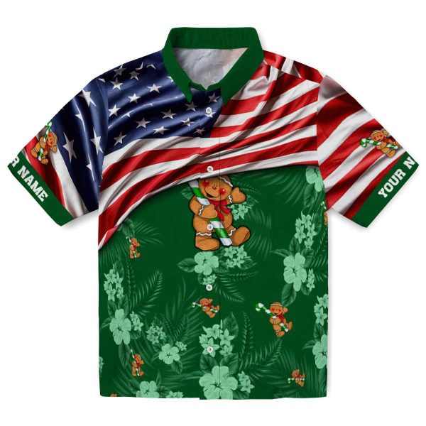 Christmas US Flag Hibiscus Hawaiian Shirt Best selling