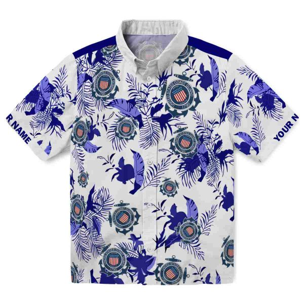 Coast Guard Botanical Theme Hawaiian Shirt Best selling