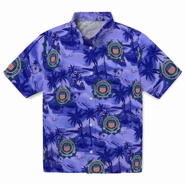 Coast Guard Coastal Palms Hawaiian Shirt Best selling