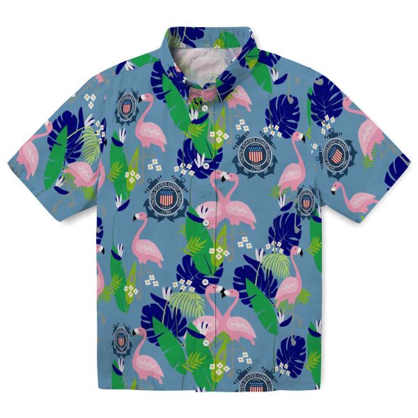 Coast Guard Flamingo Foliage Hawaiian Shirt Best selling