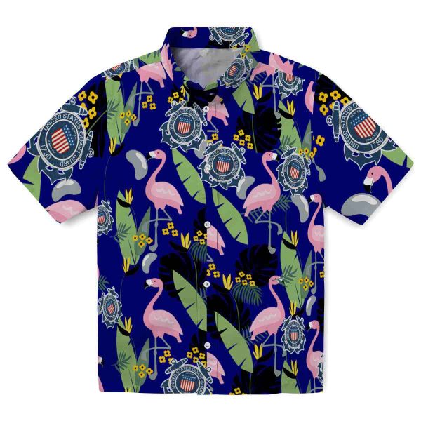 Coast Guard Flamingo Leaves Hawaiian Shirt Best selling