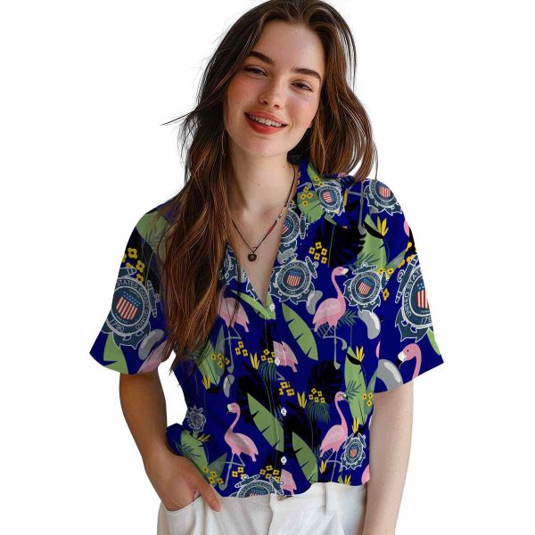 Coast Guard Flamingo Leaves Hawaiian Shirt Trendy