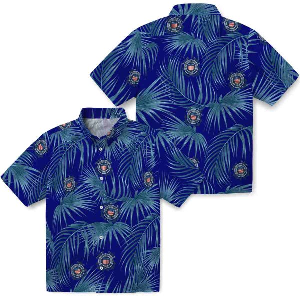 Coast Guard Leafy Palms Hawaiian Shirt Latest Model