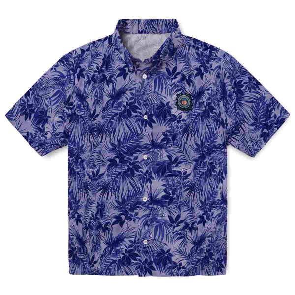 Coast Guard Leafy Pattern Hawaiian Shirt Best selling