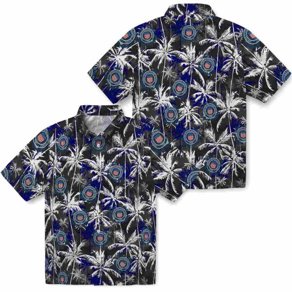 Coast Guard Palm Pattern Hawaiian Shirt Latest Model