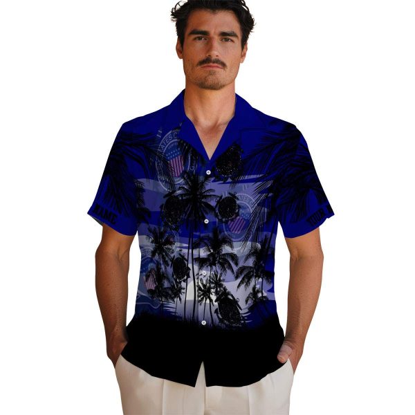 Coast Guard Sunset Scene Hawaiian Shirt High quality