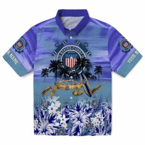 Coast Guard Tropical Canoe Hawaiian Shirt Best selling