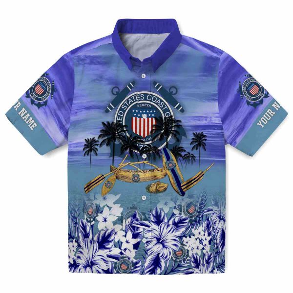 Coast Guard Tropical Canoe Hawaiian Shirt Best selling