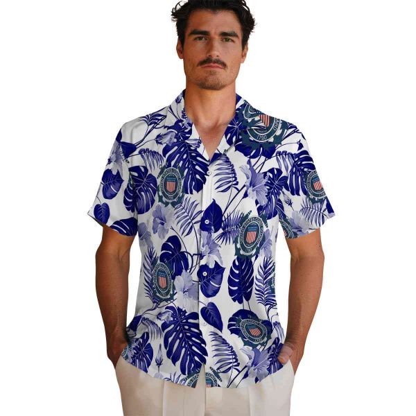 Coast Guard Tropical Plants Hawaiian Shirt High quality