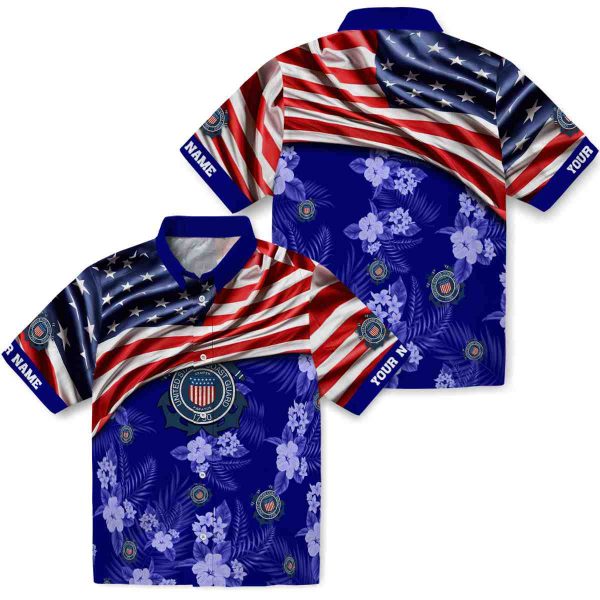 Coast Guard US Flag Hibiscus Hawaiian Shirt Latest Model