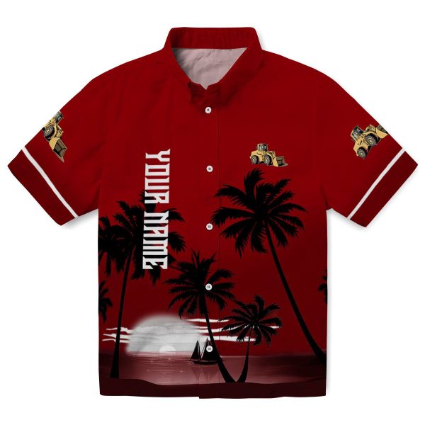 Construction Beach Sunset Hawaiian Shirt Best selling