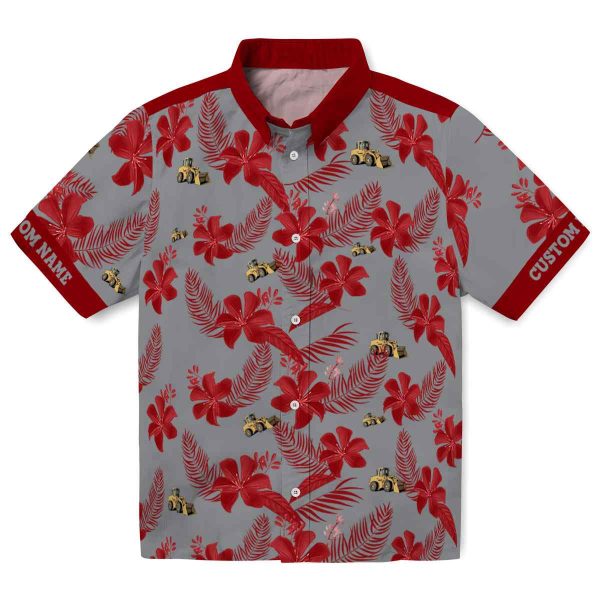 Construction Botanical Print Hawaiian Shirt Best selling