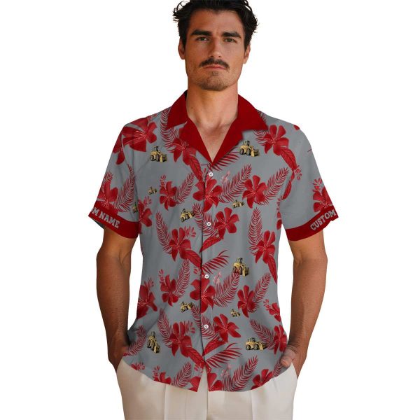 Construction Botanical Print Hawaiian Shirt High quality