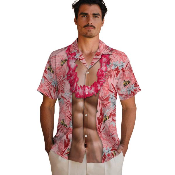 Construction Chest Illusion Hawaiian Shirt High quality