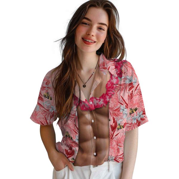 Construction Chest Illusion Hawaiian Shirt Trendy