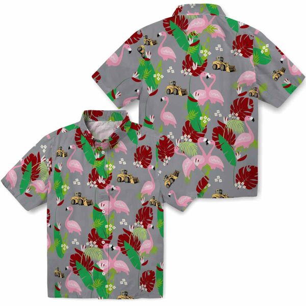 Construction Flamingo Foliage Hawaiian Shirt Latest Model