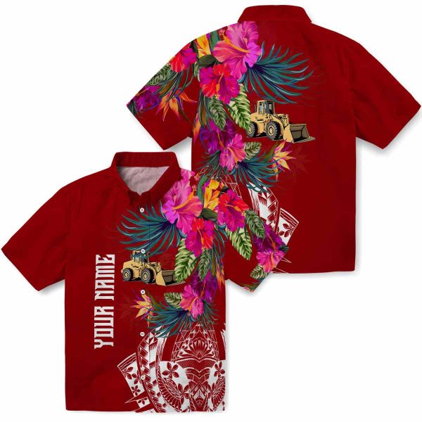 Construction Floral Polynesian Hawaiian Shirt Latest Model