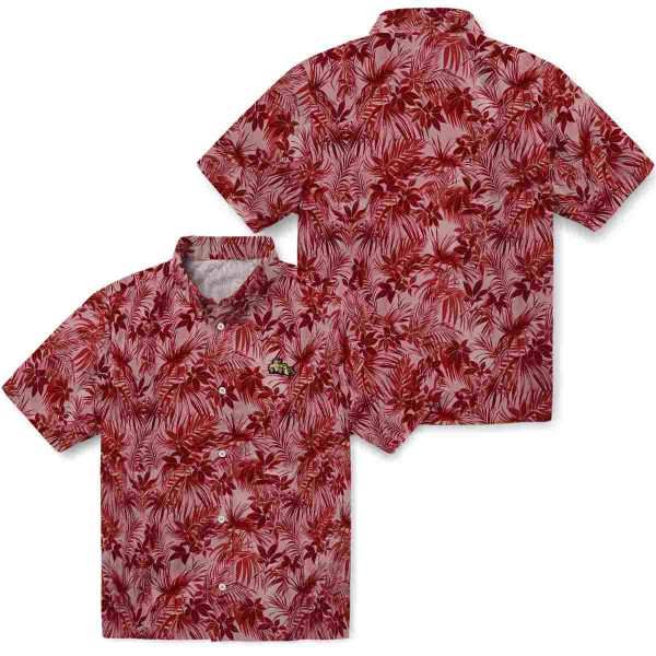 Construction Leafy Pattern Hawaiian Shirt Latest Model