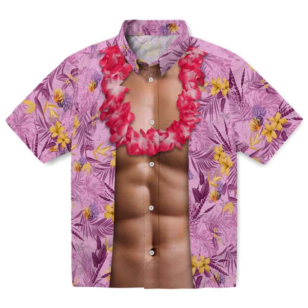 Coral Chest Illusion Hawaiian Shirt Best selling