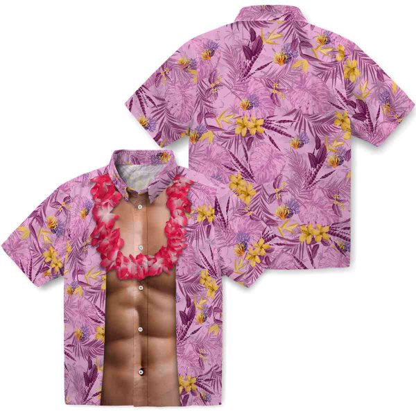 Coral Chest Illusion Hawaiian Shirt Latest Model