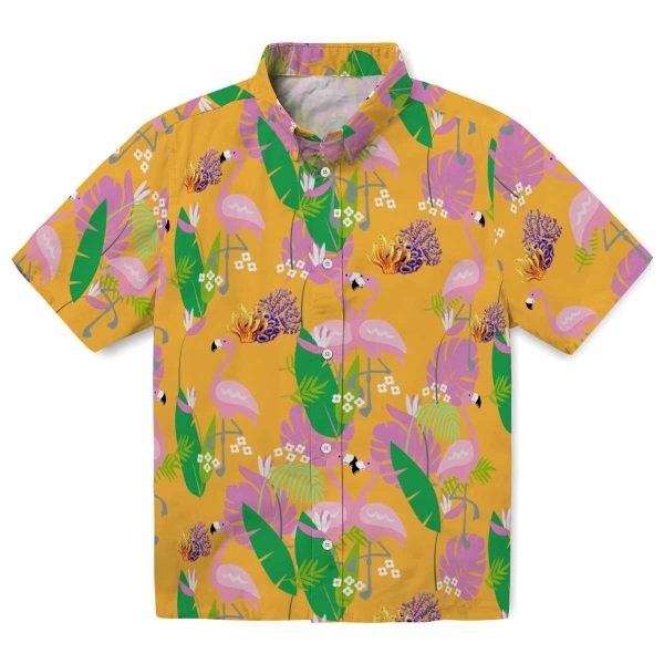 Coral Flamingo Foliage Hawaiian Shirt Best selling