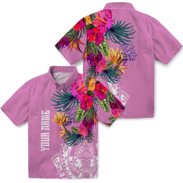 Coral Floral Polynesian Hawaiian Shirt Latest Model