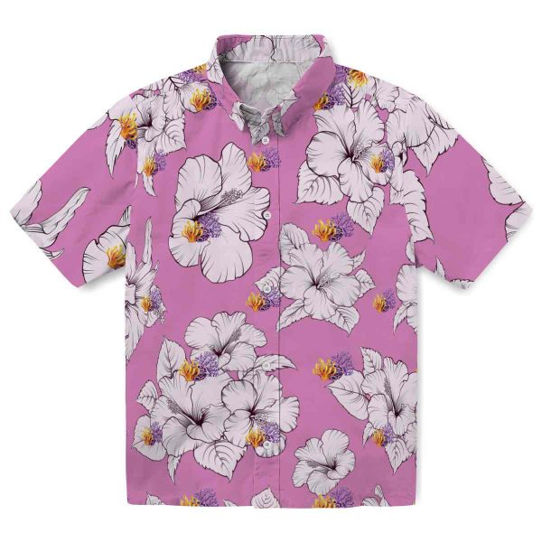 Coral Hibiscus Blooms Hawaiian Shirt Best selling