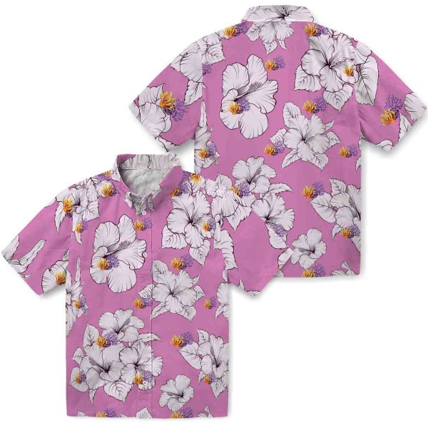 Coral Hibiscus Blooms Hawaiian Shirt Latest Model