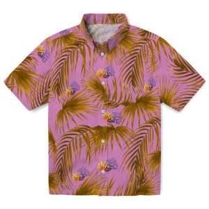 Coral Leafy Palms Hawaiian Shirt Best selling