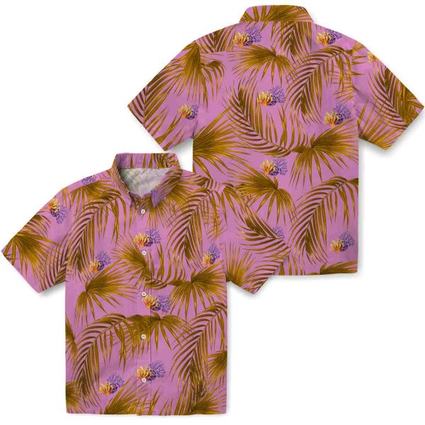 Coral Leafy Palms Hawaiian Shirt Latest Model