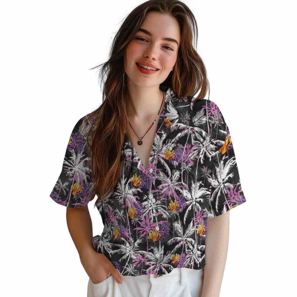 Coral Palm Pattern Hawaiian Shirt Trendy