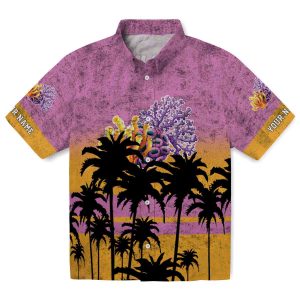 Coral Sunset Pattern Hawaiian Shirt Best selling