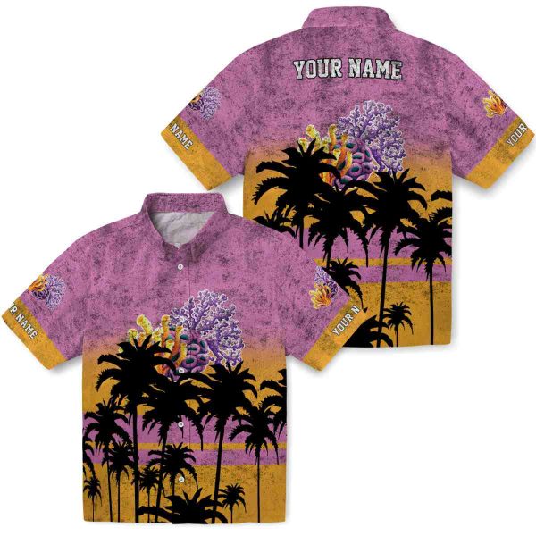 Coral Sunset Pattern Hawaiian Shirt Latest Model