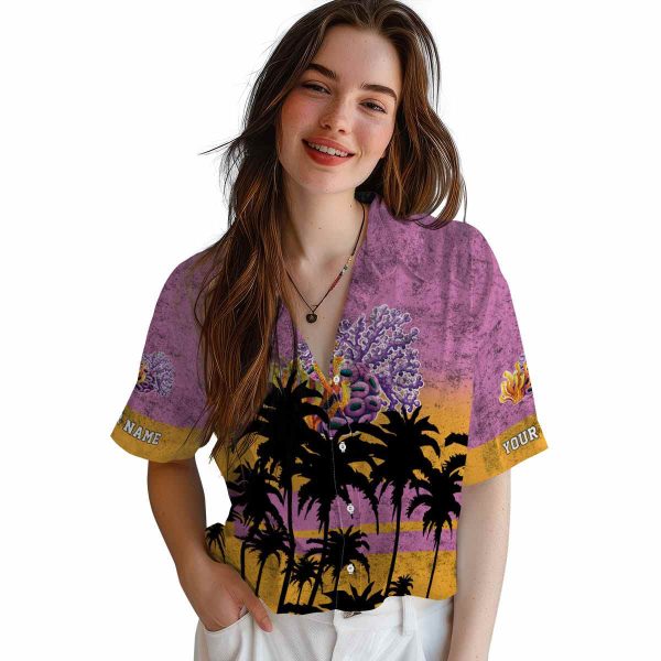 Coral Sunset Pattern Hawaiian Shirt Trendy