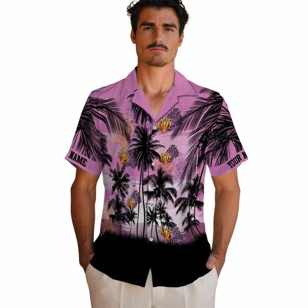 Coral Sunset Scene Hawaiian Shirt High quality