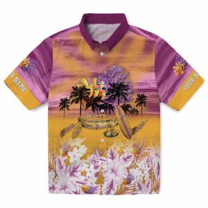 Coral Tropical Canoe Hawaiian Shirt Best selling