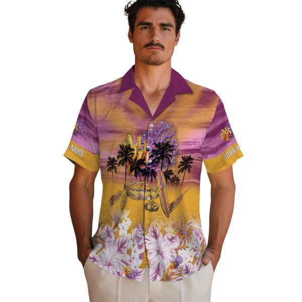 Coral Tropical Canoe Hawaiian Shirt High quality