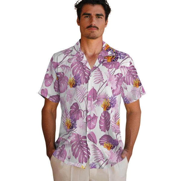 Coral Tropical Plants Hawaiian Shirt High quality