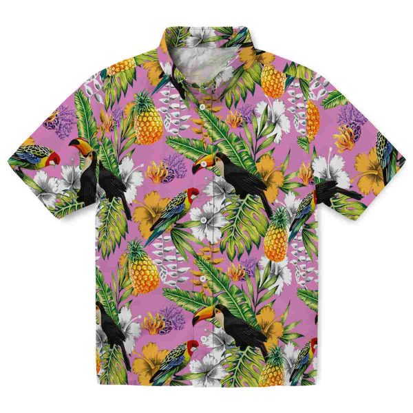 Coral Tropical Toucan Hawaiian Shirt Best selling