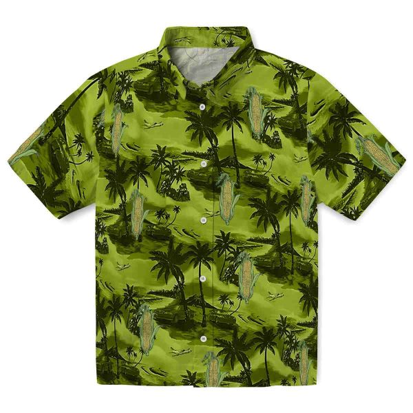 Corn Coastal Palms Hawaiian Shirt Best selling